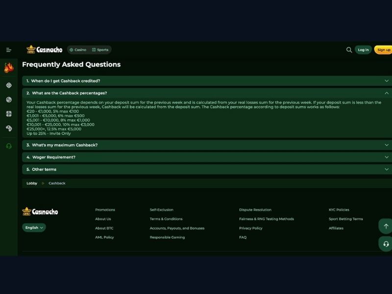Registro en Casinacho Casino (Nacho Casino): de la cuenta abierta a la primera sesión de juego para los jugadores españoles