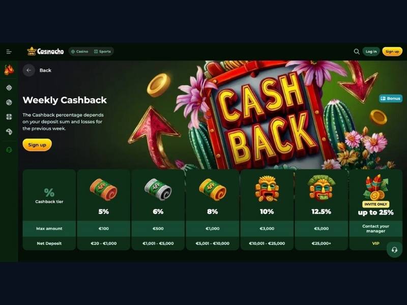 Rakeback y torneos en la experiencia de juego en Casinacho Casino Nacho Casino para España